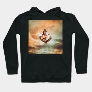 Awesome fantasy marlin with anchor Hoodie